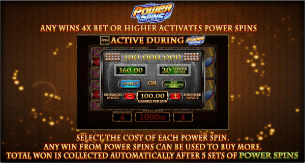 Aktiv während des Power-Spins-Bonus